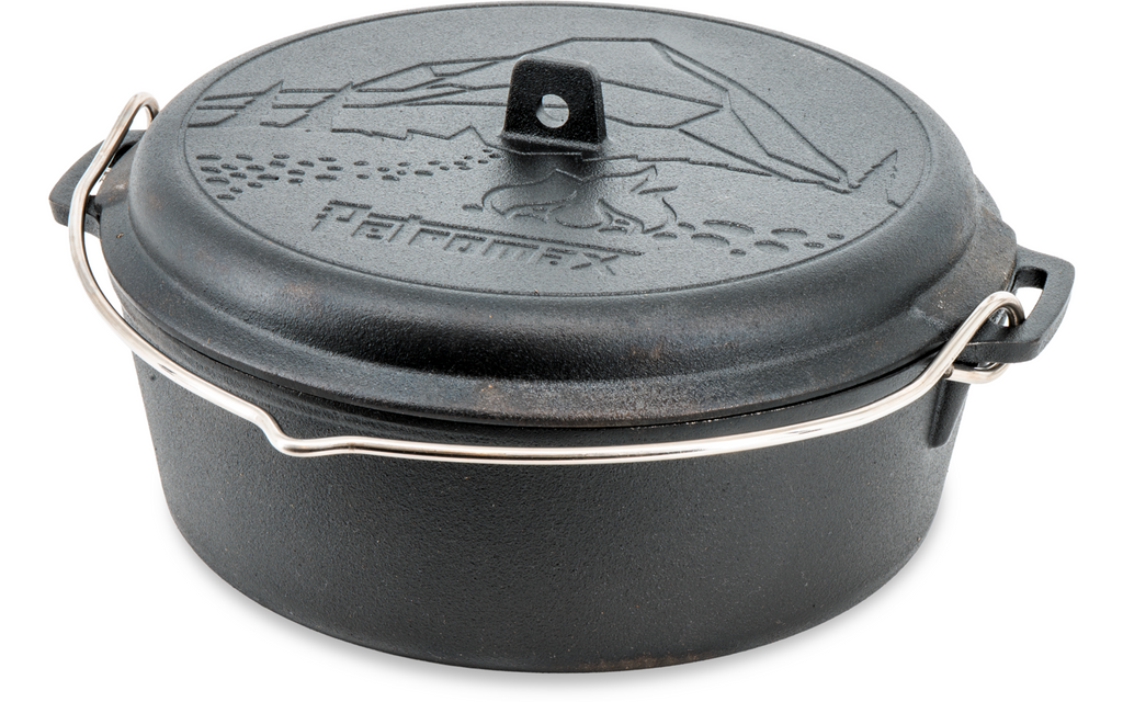 Støpejernsgryte FT 4.5 dutch oven 29x29 cm - Petromax med åpnet lokk
