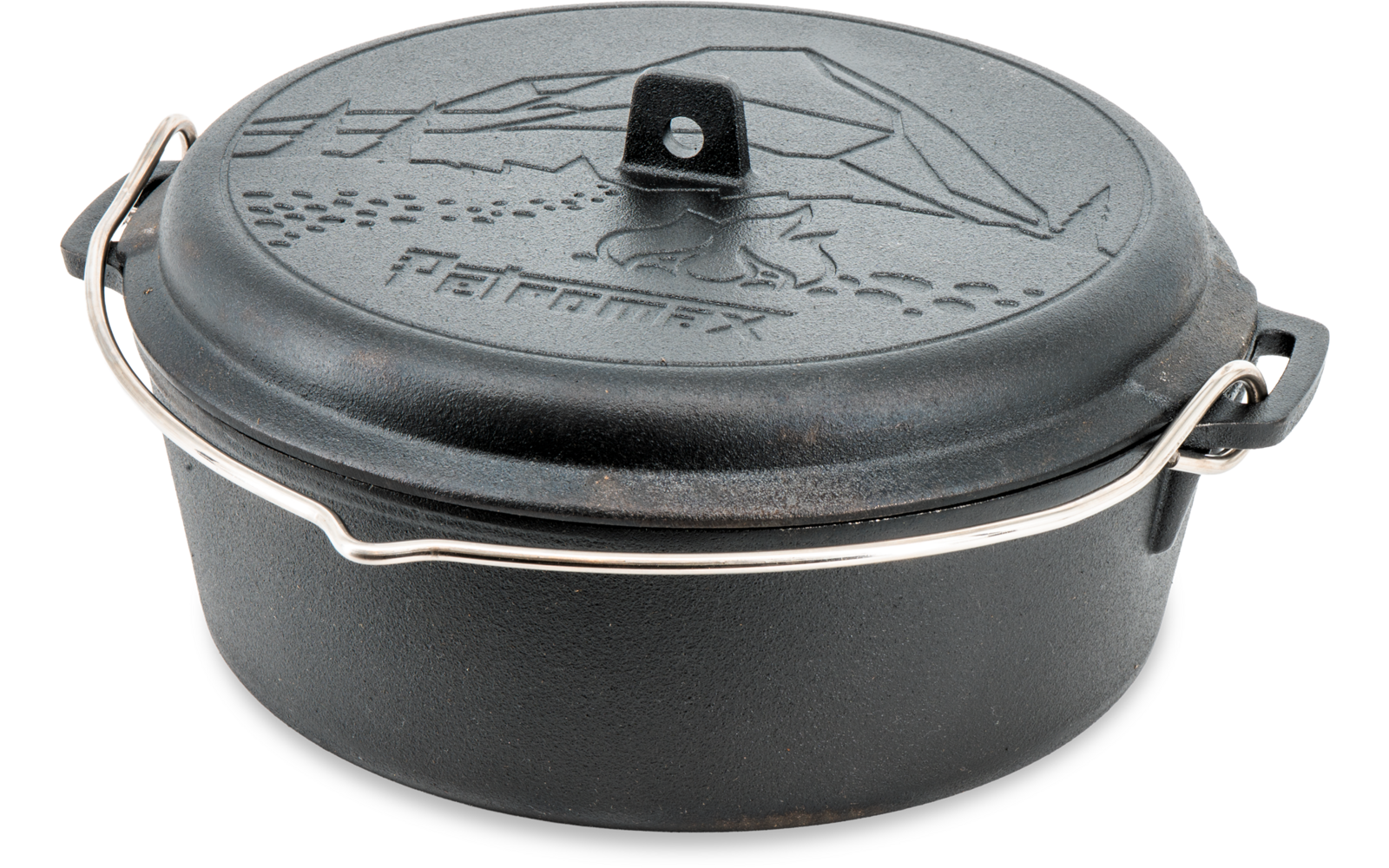 Støpejernsgryte FT 4.5 dutch oven 29x29 cm - Petromax med åpnet lokk
