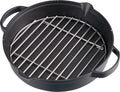 Støpejernspanne med grillrist 31,6 cm for Culinary Modular - Campingaz sett forfra