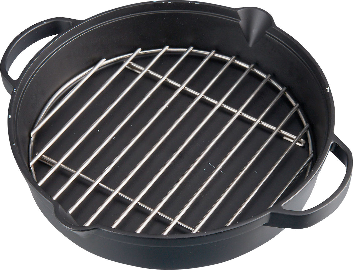 Støpejernspanne med grillrist 31,6 cm for Culinary Modular - Campingaz sett forfra