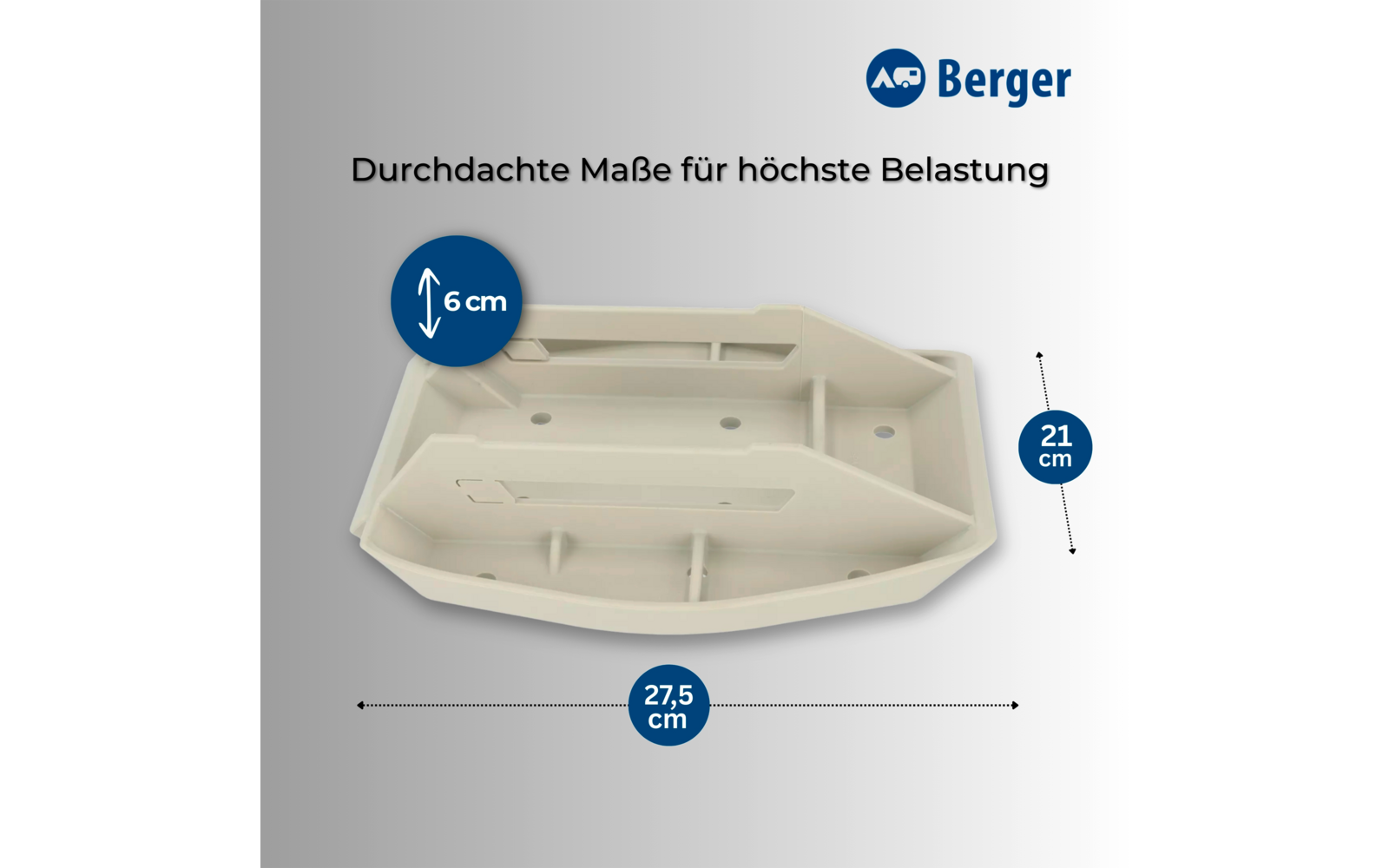 Støtteføtter Big XXL 27,5 x 21 cm 4er-sett montert på campingvogn