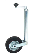 Støttehjul for tilhenger 48 mm helgummi 150 kg fra HP Autozubehör montert