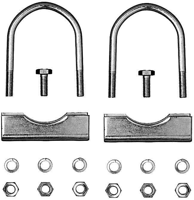 Støttehjul festeklemmer sett 48 mm for trekkrør 60/70 mm fra HP Autozubehör montert