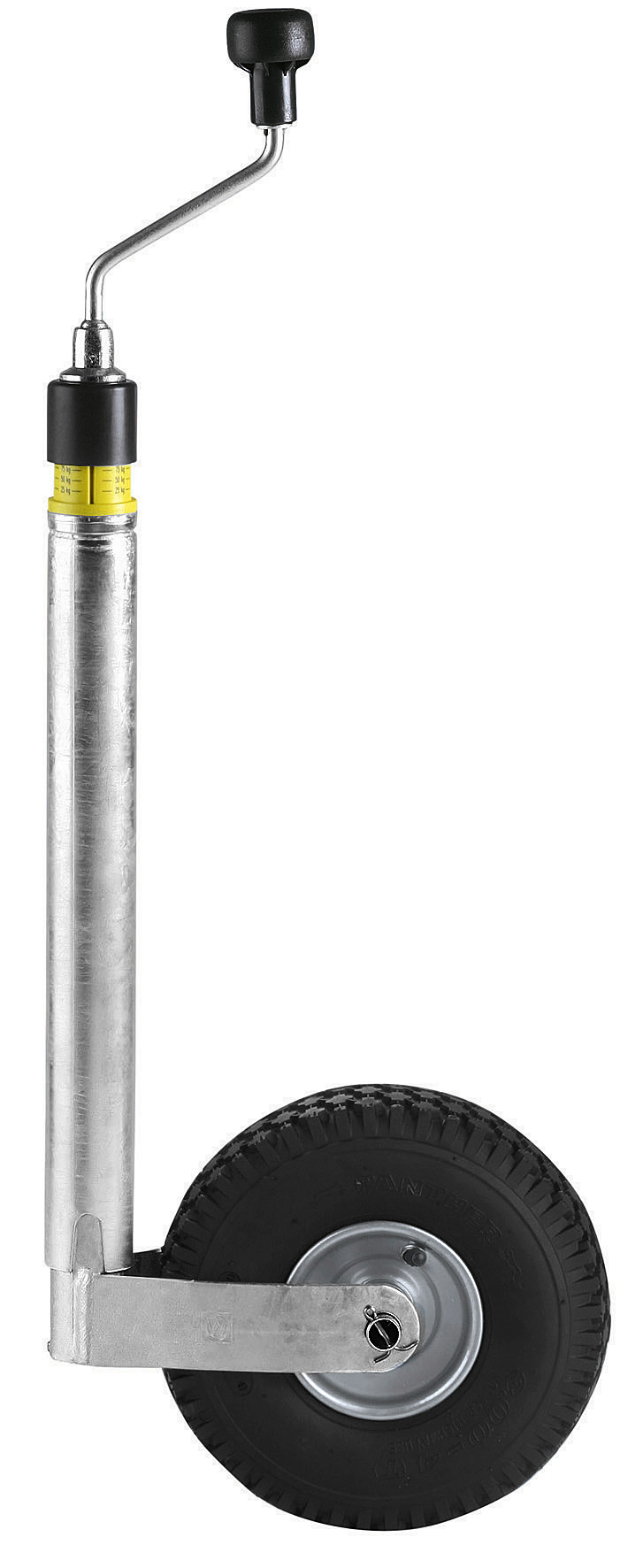 Støttehjul galvanisert med lastviser 48 mm 150 kg forfra