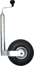 Støttehjul galvanisert med lufthjul 260x85 mm 150 kg - moog for tilhengerstøtte