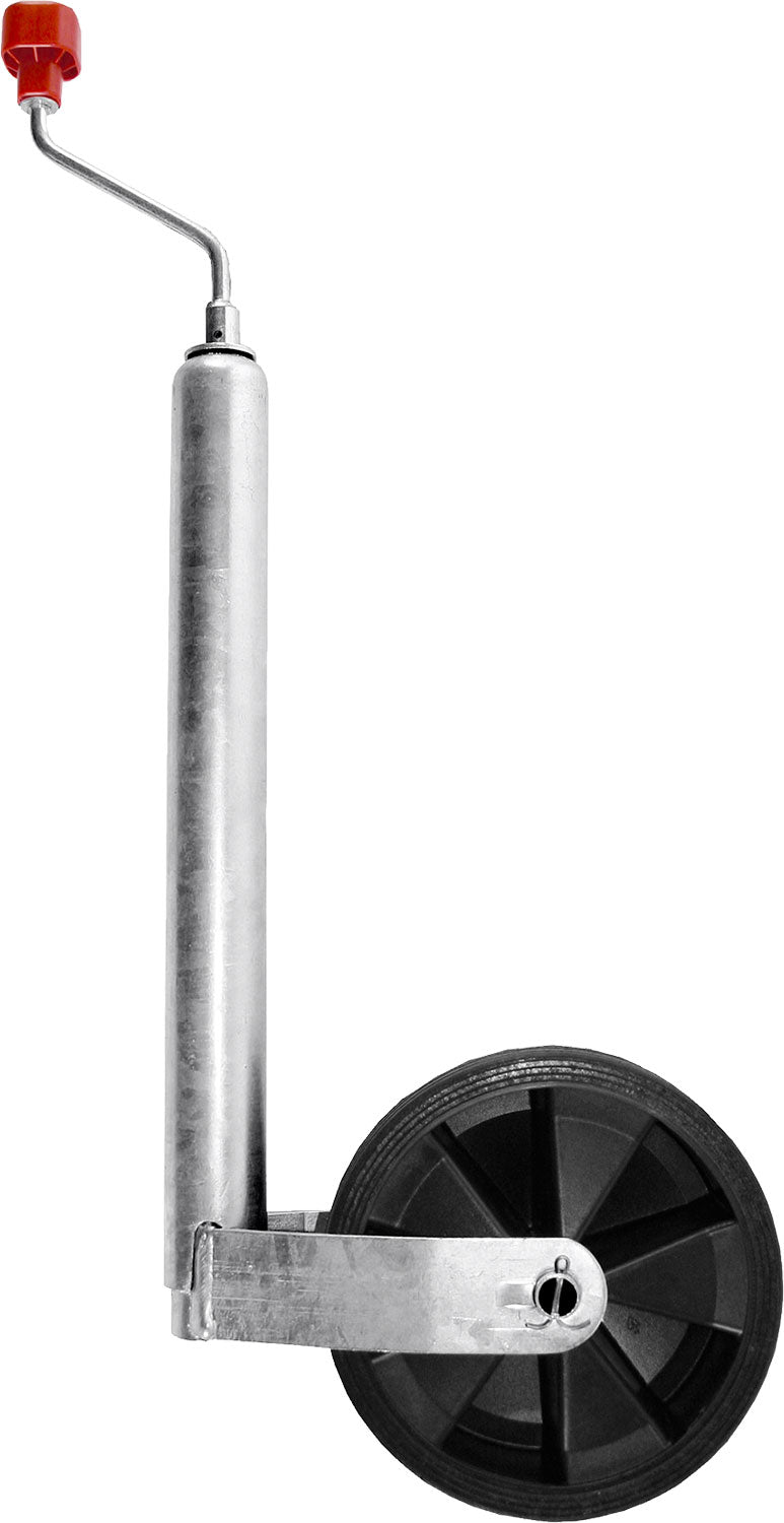 Støttehjul Plus 150 kg ø48 mm med mykgummihjul forfra