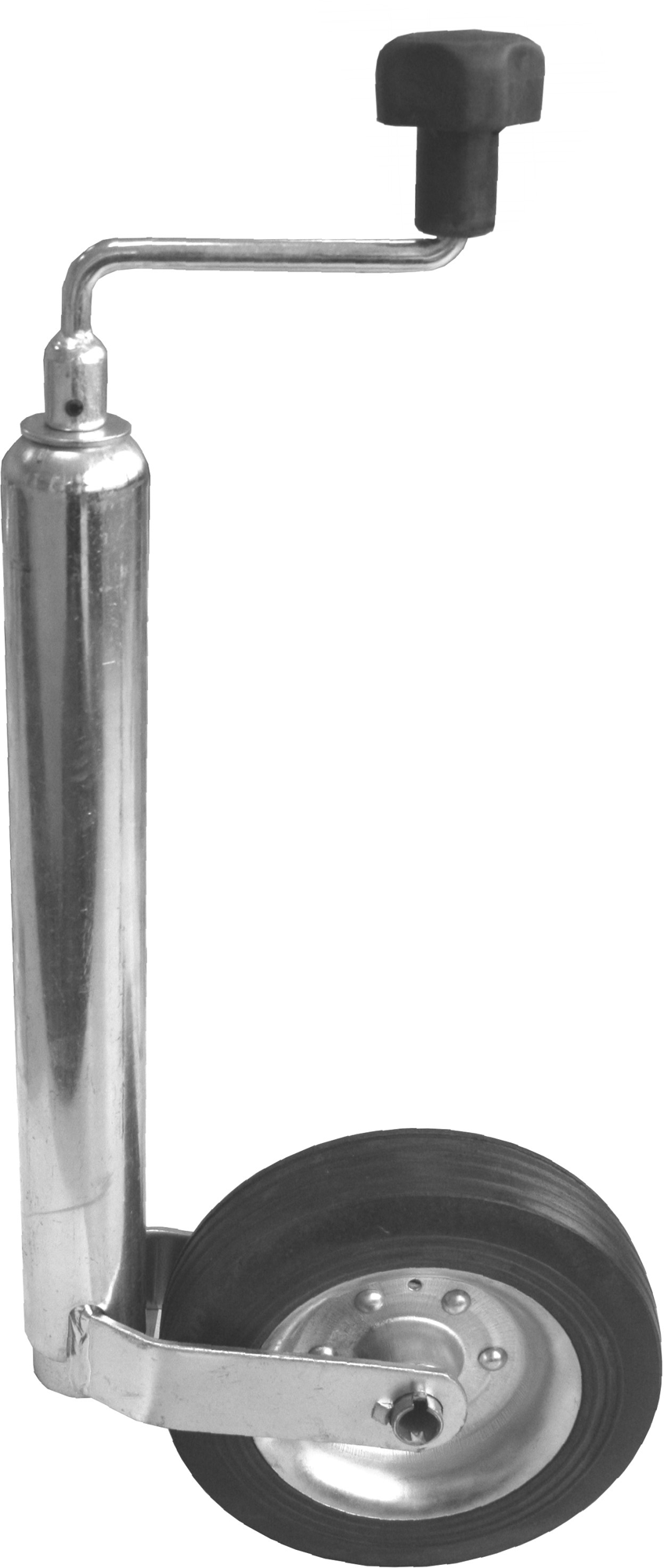 Støttehjul TK48 200x50 mm helgummi 150 kg for tilhenger