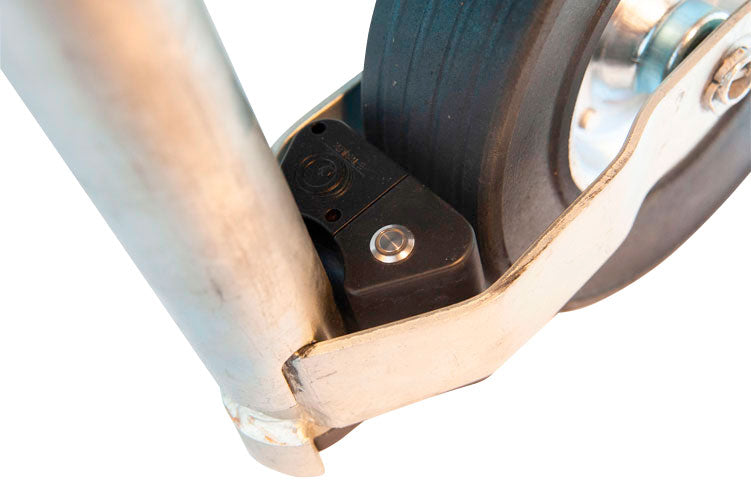 Støttelastsensor E-Load inkl. støttehjul for campingvogn - E-Trailer forfra