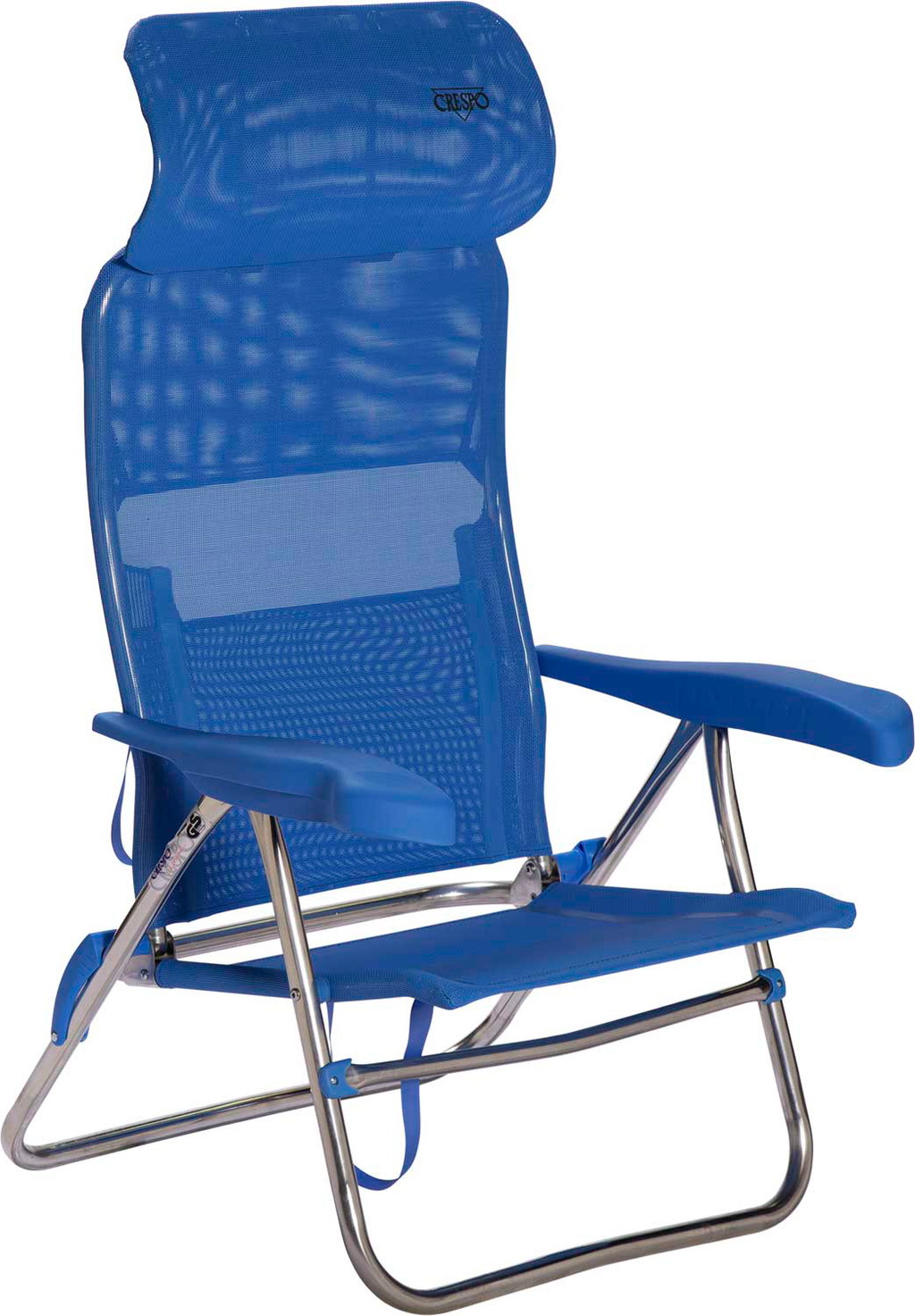 Strandstol AL-205 Compact Beach Chair 7 posisjoner 3,1 kg - Crespo forfra