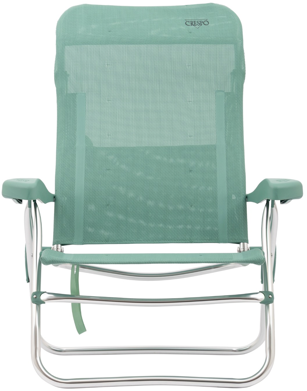 Strandstol AL/223-M-07 aluminium 7 posisjoner grønn forfra