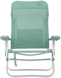 Strandstol AL/223-M-07 aluminium 7 posisjoner grønn forfra