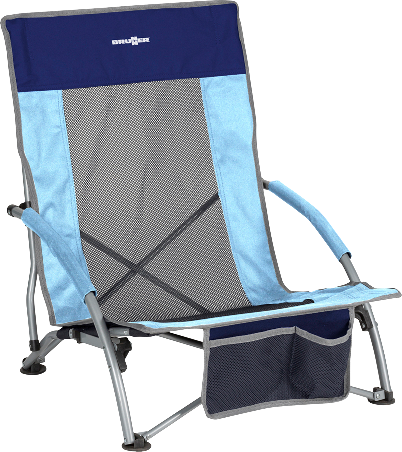 Strandstol Cuba Airback sammenleggbar 57x43x64 cm stål - Brunner forfra