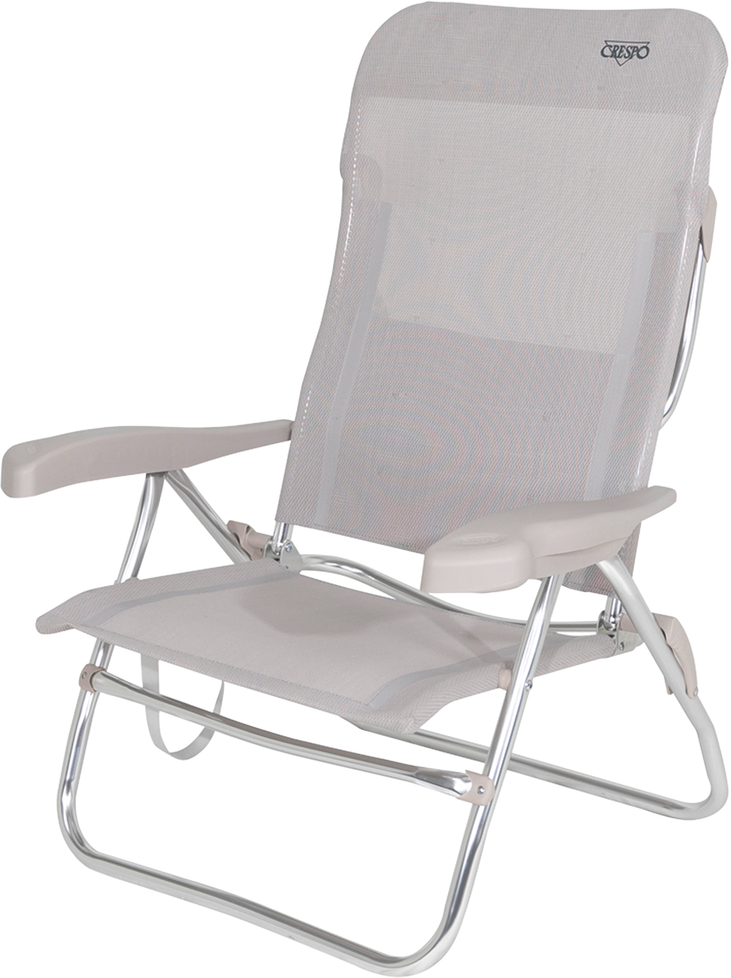 Strandstol og ligg Crespo AL/223 Classic 7-trinns aluminium forfra