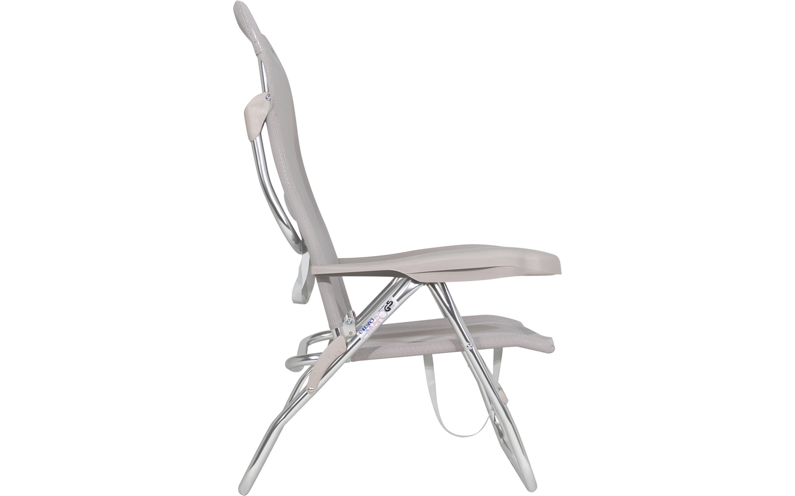 Strandstol og ligg Crespo AL/223 Classic 7-trinns aluminium foldet sammen