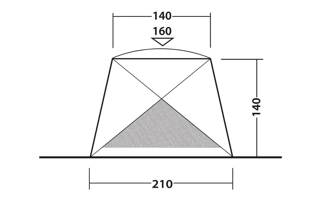 Strandtelt Beach Shelter Compton 2 for 2 personer UV 3,6 kg - Outwell pakket i bæreveske