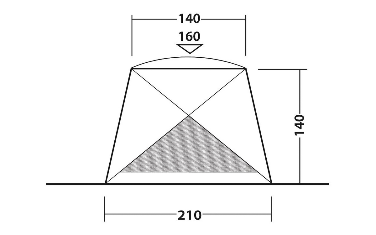 Strandtelt Beach Shelter Compton 2 for 2 personer UV 3,6 kg - Outwell pakket i bæreveske