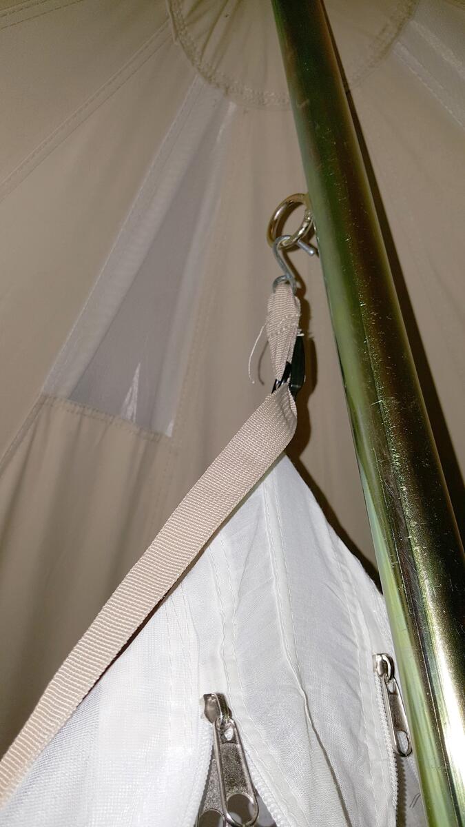 Streeterville innertelt for 3 personer 200x400 cm bomull beige sammenpakket