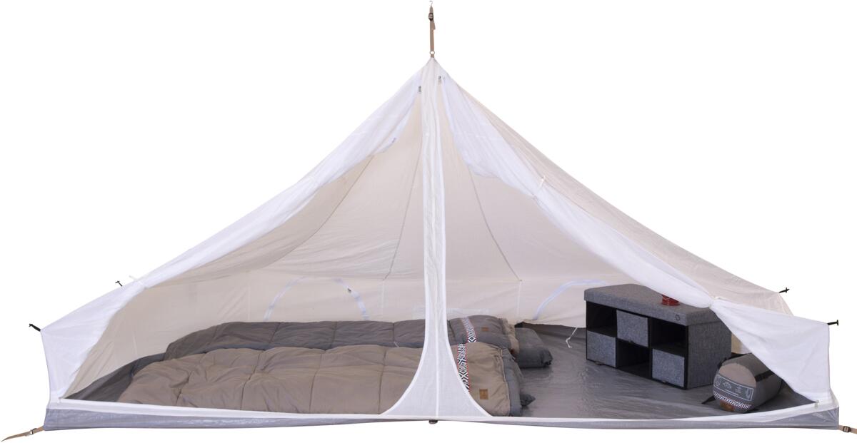 Streeterville innertelt for 3 personer 200x400 cm bomull beige nærbilde av stoff