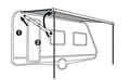 Strekkstang aluminium uttrekk 2,5 m for Omnistor 1200 fra Thule