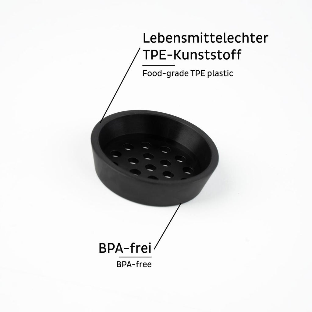 Strøinnsats for 125/192 ml magnetglass svart - Silwy bakside