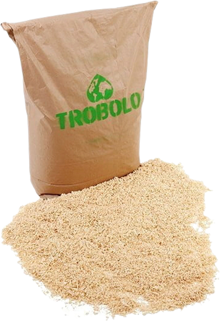Strømateriale for separasjonstoalett 25L furu/or Trobolo forfra