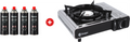 Stromboli gasskoker 2,2 kW med koffert inkl. 4x227 g gasspatroner forfra