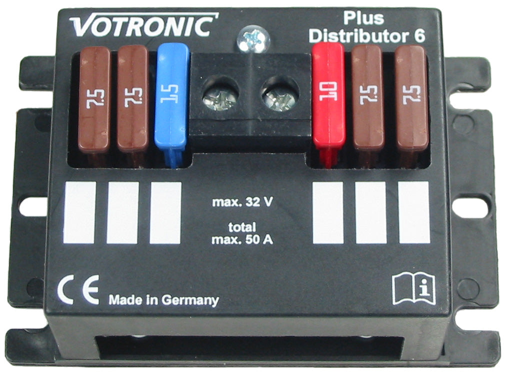 Strømfordeler Plus-Distributor 6 60x90x38 mm - Votronic forside