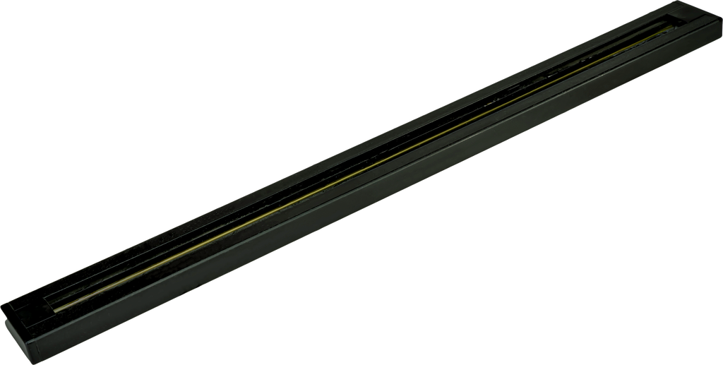 Strømskinne Lanciano 70 cm for spotlys og USB svart forfra