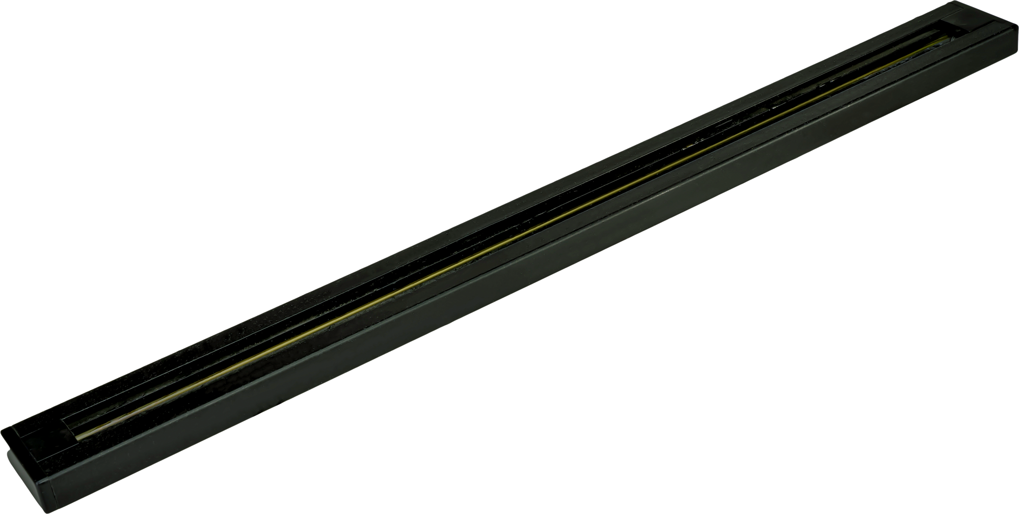 Strømskinne Lanciano 70 cm for spotlys og USB svart forfra