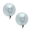 Sugekopp-kroker transparent med stålkrok 4 cm 2-pk fra Metaltex