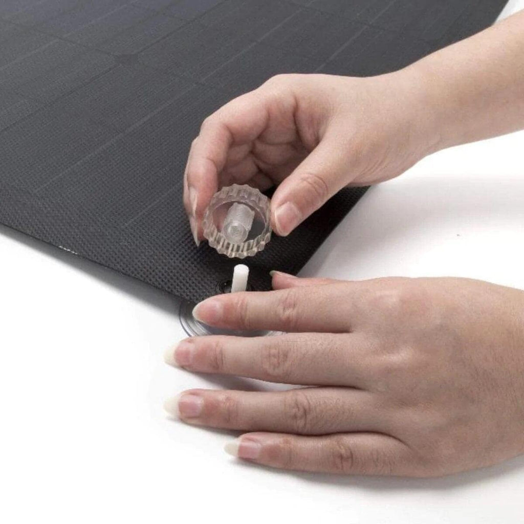 Sugekopper for solcellepanel 8-pack Ecoflow montert på glass