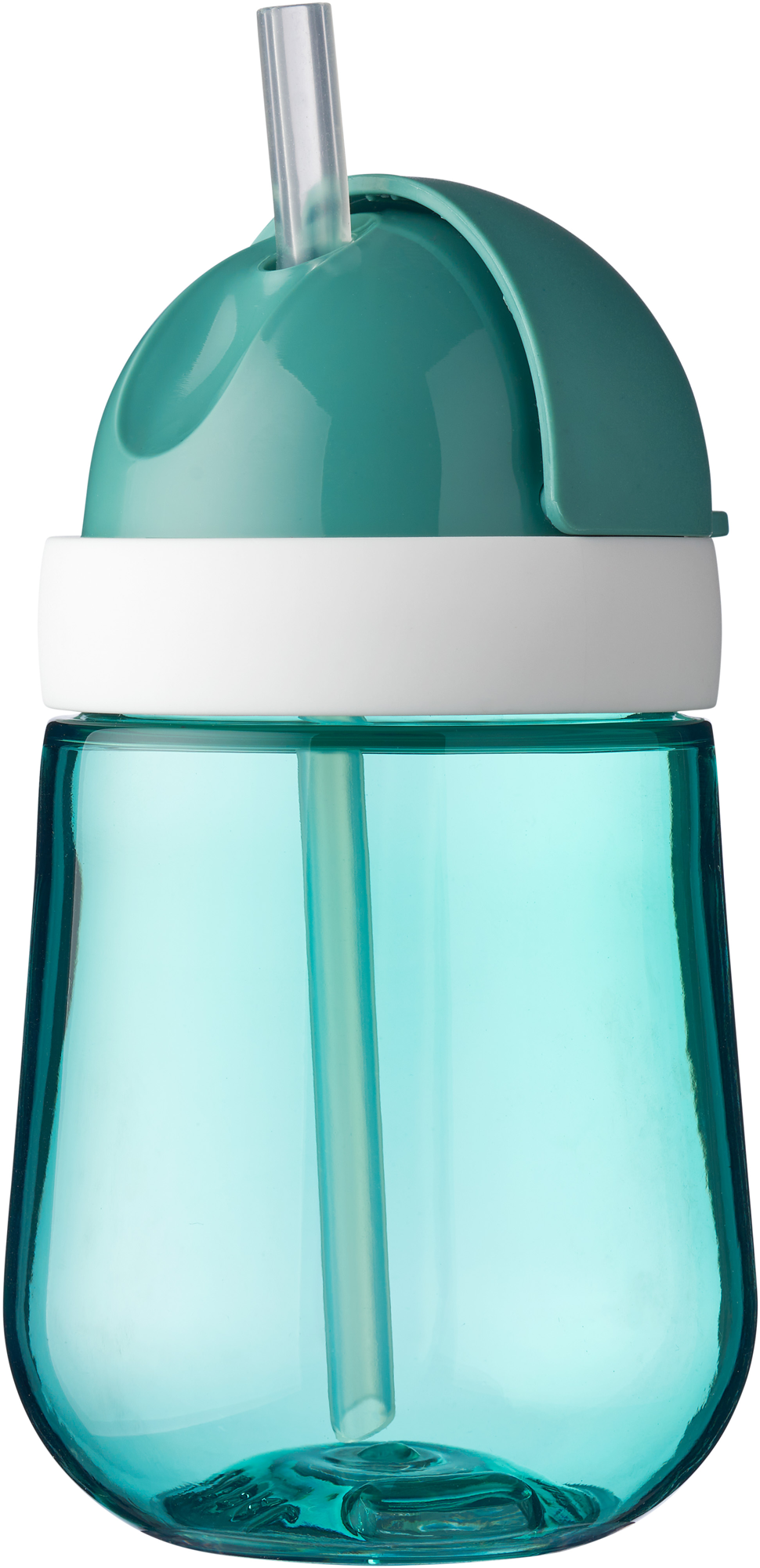 Sugerørkopp for barn Mio 300 ml deep turquoise sett forfra