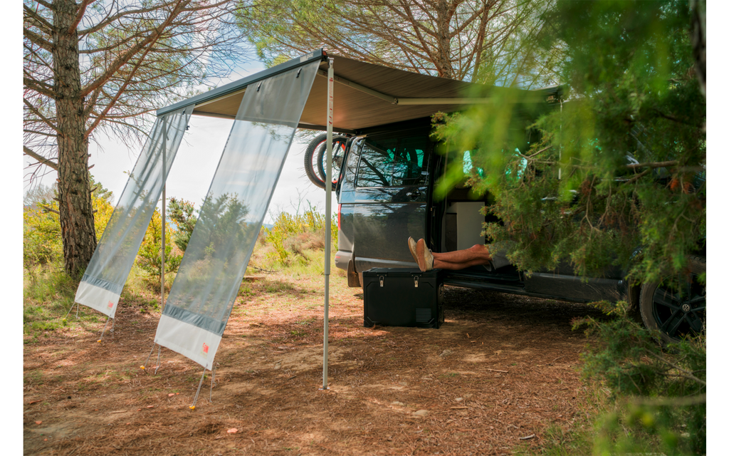 Sun View XL frontvegg solskjerm 100x190 cm for markise - Fiamma bakside