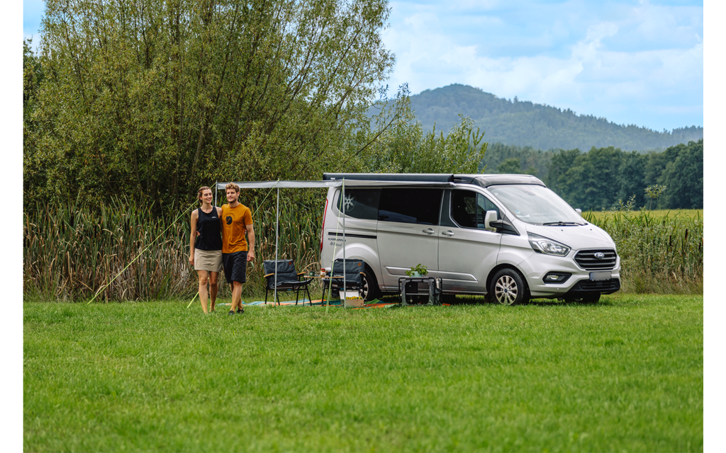 SunRoof solseil for buss og campingvogn 260x240 cm polyester bruk under camping