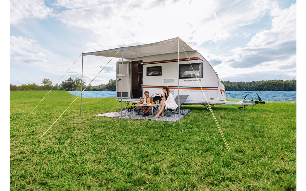 SunRoof solseil for buss og campingvogn 260x240 cm polyester stålstativ