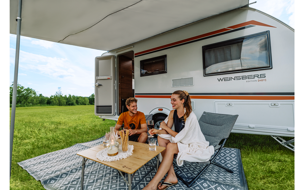 SunRoof solseil for buss og campingvogn 260x240 cm polyester detalj