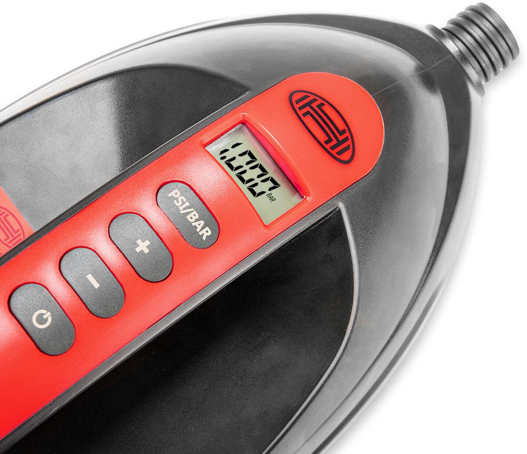 SUP-kompressor 12V 70 l/min 16 psi med LCD-display - Heyner med medfølgende slange