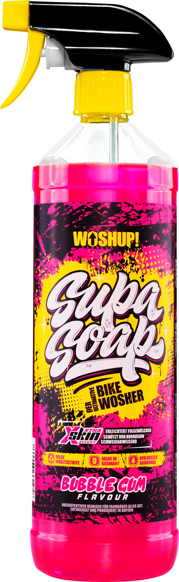 Supa Soap sykkelrens med Bubble Gum-duft forfra