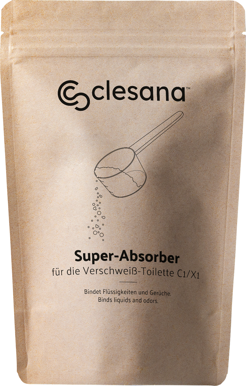 Superabsorbent granulat 1 kg for Clesana C1/X1 sveisetoalett nærbilde