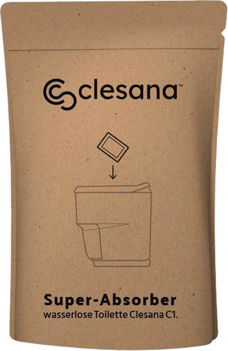 Superabsorber 20 poser for vannfri toalett C1 - Clesana forpakning