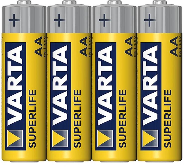 Superlife batterier AA 1,5V sink-karbon 4-pakning - VARTA nærbilde
