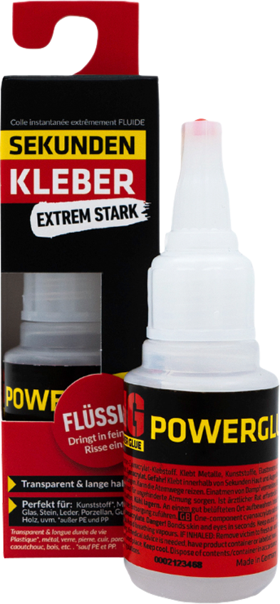 Superlim flytende 20 g transparent for reparasjoner - HG Power Glue forfra