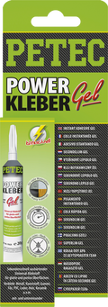 Superlim gel 20 g transparent for glatte og porøse overflater - Petec tube