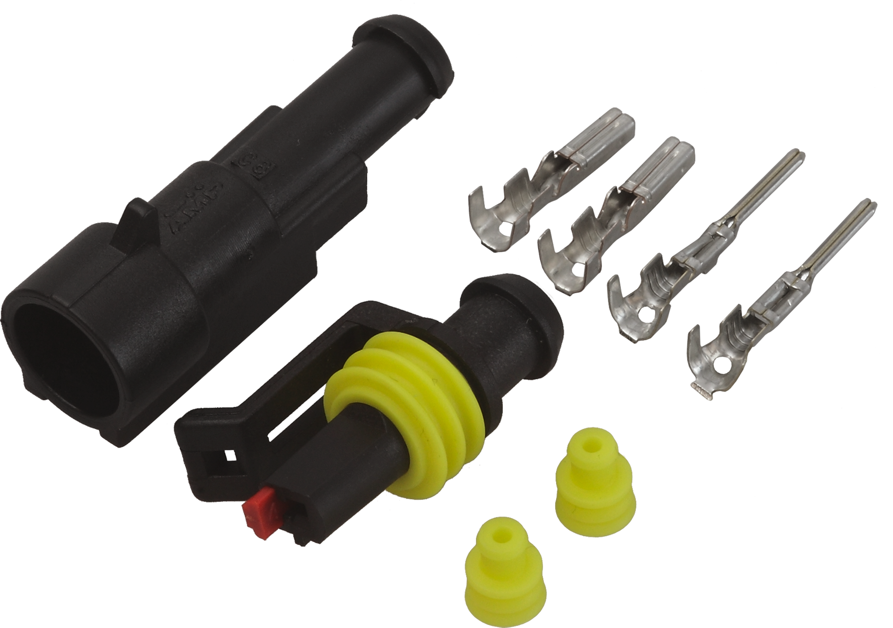 Superseal kontaktsett 1-polig vanntett for 1,5 mm² kabel forfra