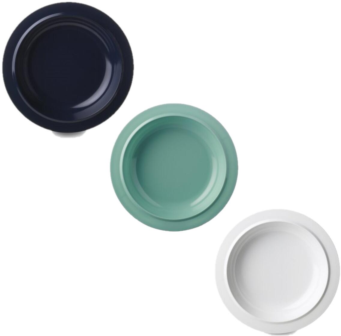 Suppetallerken Basic D195 Ø19,2 cm melamin stabelbar forfra