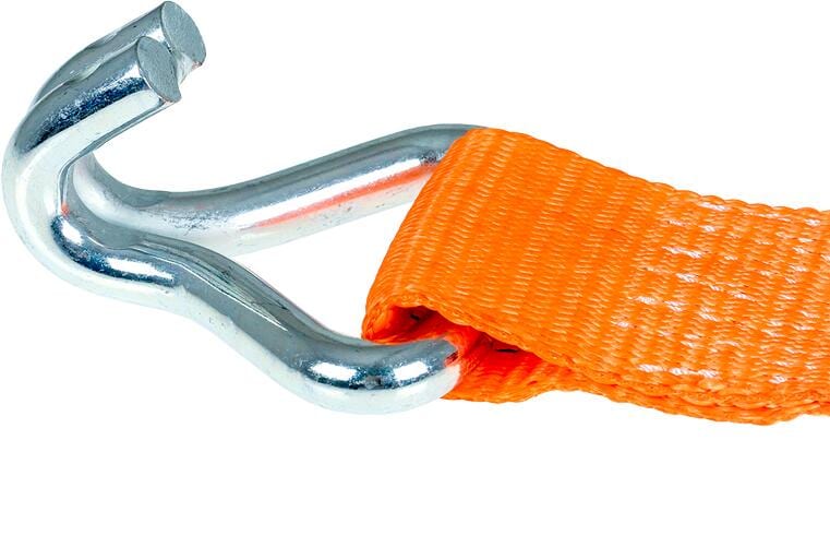 Surrebelte 4t, 8 m x 50 mm, polyester med stålkroker montert