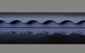 Surreskinne aluminium halvrund eloksert svart 2000x50x11,5 mm for camping