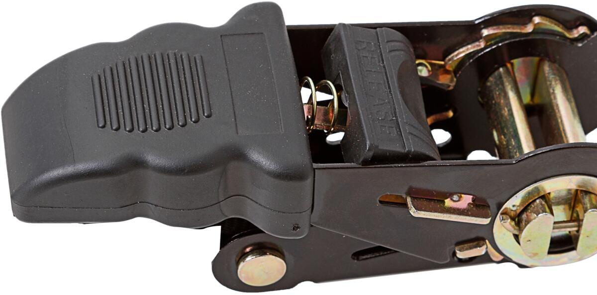 Surrestrøpp Pack-Man 2.0 med ratchet 5 m x 25 mm - Brunner nærbilde av ratchet