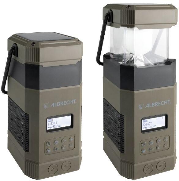 Sveiveradio DAB+ med campinglampe 80 lm forfra