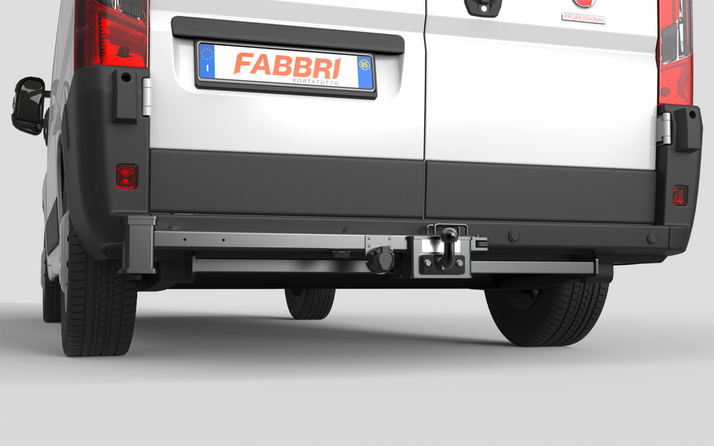 Svingadapter Mose for sykkelstativ på tilhengerfeste, Fiat Ducato - Fabbri festemekanisme